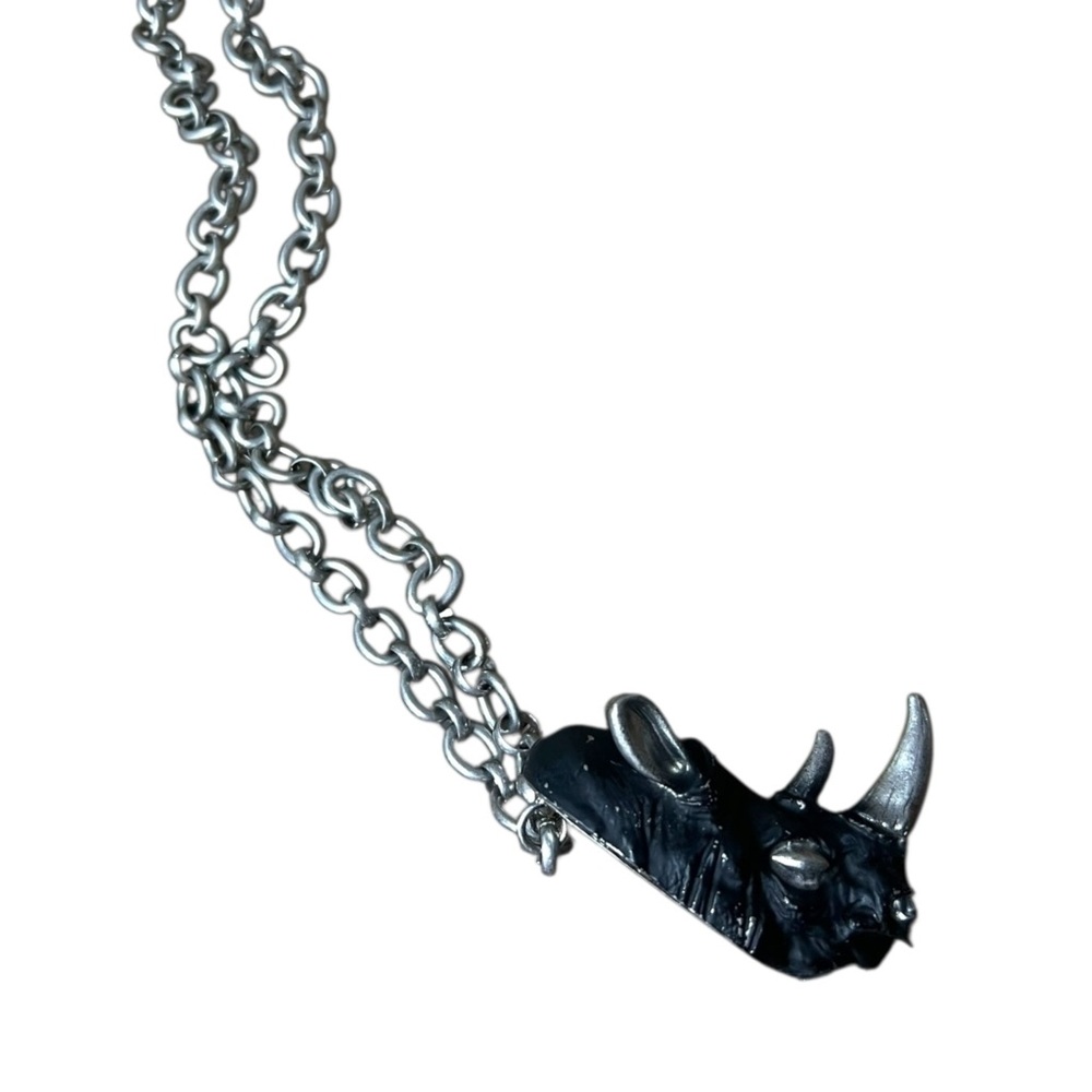 Massive Runway Rhino Necklace
